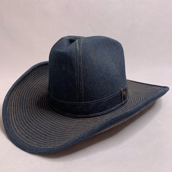 Levi's Accessories Vintage Levis Denim Cowboy Hat 7 8 Retro Western